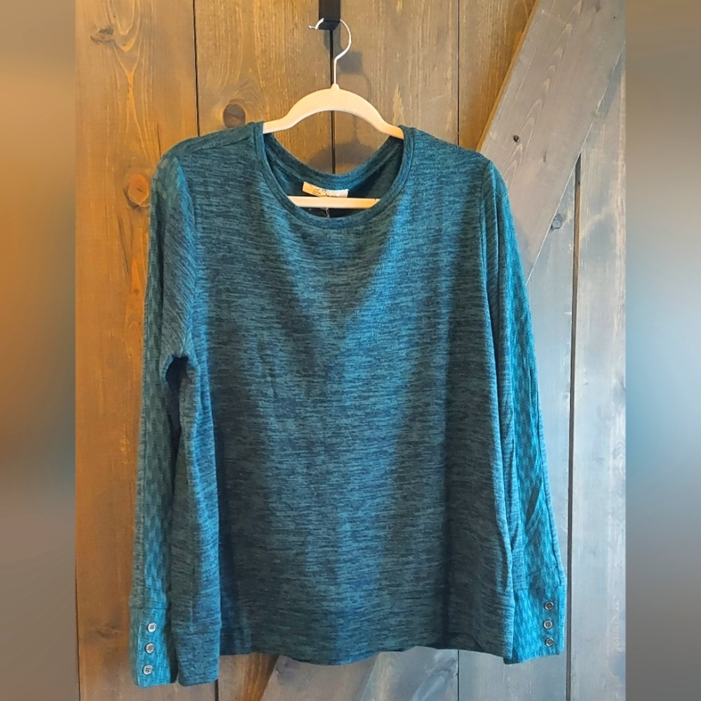 Womens Teal Les Serein Blouse